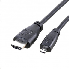 Kábel Raspberry Pi microHDMI pre Raspberry Pi 4B, 2 m, čierny Kábel Raspberry Pi microHDMI pre Raspberry Pi 4B, 2 m, čierny