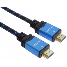 Kábel HDMI PremiumCord Ultra HDTV 4K@60Hz 2.0b kov+pozlátené konektory 1m
