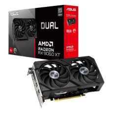 ASUS VGA AMD Radeon RX 9060 XT DUAL OC 8GB, RX 9060 XT, 8GB GDDR6, 2xDP, 1xHDMI ASUS VGA AMD Radeon RX 9060 XT DUAL OC 8GB, RX 9060 XT, 8GB GDDR6, 2xDP, 1xHDMI