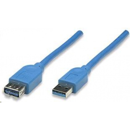 MANHATTAN USB kábel 3.0 A-A predĺženie 3 m, modré