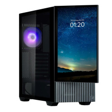 ZALMAN case Z10 DS, Mid Tower, ATX, Integrovaný Monitor, 2xUSB 3.0, 1xUSB-C, 1x ARGB + 2x 120mm Fan, černá ZALMAN case Z10 DS, Mid Tower, ATX, Integrovaný Monitor, 2xUSB 3.0, 1xUSB-C, 1x ARGB + 2x 120mm Fan, černá