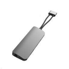 HyperDrive VIPER 10 ve 2 USB-C Hub, stříbrný