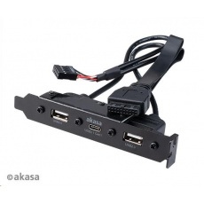Adaptér AKASA MB interný, USB 3 typu C.1 interný kábel adaptéra Gen1 + USB 2 typu A.0 portov, 40 cm