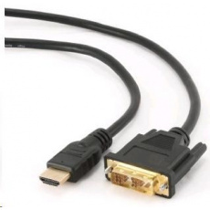 GEMBIRD HDMI kábel na DVI 4,5 m (M/M, DVI-D, Single Link, pozlátené kontakty, tienený)