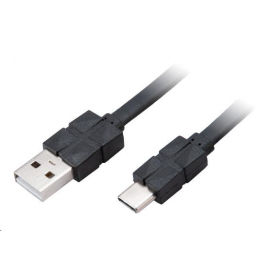 Kábel AKASA PROSLIM USB 2.0 Typ C na typ A, 30 cm