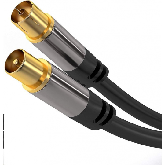 PREMIUMCORD prepojovací kábel, anténa, M/F 75Ohm (135dB) 4x tienený 1,5m PREMIUMCORD prepojovací kábel, anténa, M/F 75Ohm (135dB) 4x tienený 1,5m