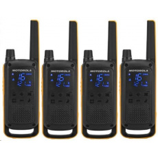 Motorola vysílačka TLKR T82 Extreme Quadpack (4 ks, dosah až 10 km), IPx4, černo/žlutá Motorola vysílačka TLKR T82 Extreme Quadpack (4 ks, dosah až 10 km), IPx4, černo/žlutá