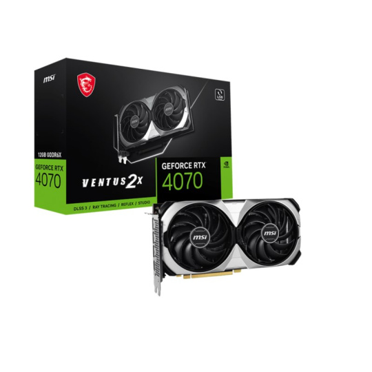 BAZAR - MSI VGA NVIDIA GeForce RTX 4070 VENTUS 2X 12G OC, RTX 4070, 12GB GDDR6X - Po opravě (Bez příšlušenství) BAZAR - MSI VGA NVIDIA GeForce RTX 4070 VENTUS 2X 12G OC, RTX 4070, 12GB GDDR6X - Po opravě (Bez příšlušenství)