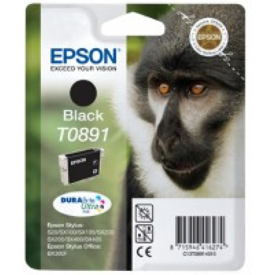Čierny atrament EPSON Stylus "Monkey" S20/SX100/SX200/SX400 (T0891) - čierny