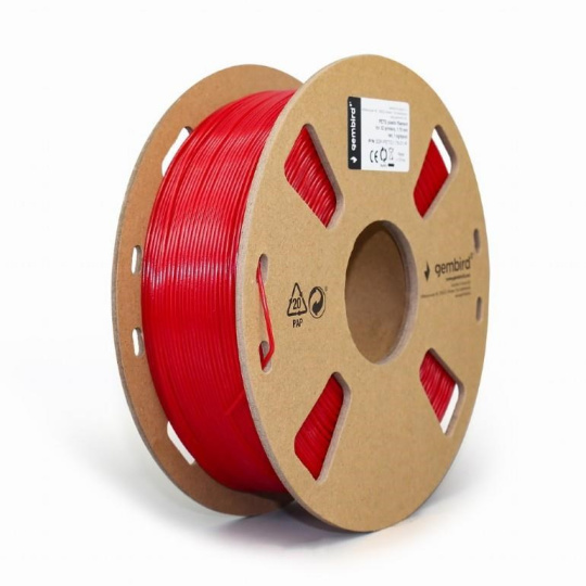 GEMBIRD Tlačová struna (filament) PETG, 1,75 mm, 1 kg, červená GEMBIRD Tlačová struna (filament) PETG, 1,75 mm, 1 kg, červená
