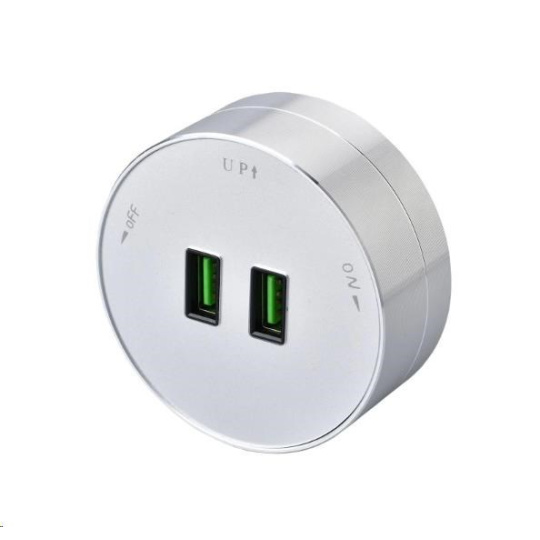 Viking zásuvkový modul A50, 2x USB-A, stříbrná Viking zásuvkový modul A50, 2x USB-A, stříbrná