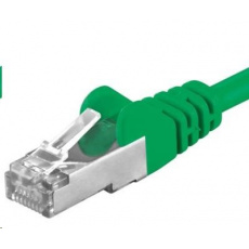 PREMIUMCORD Patch kábel CAT6a S-FTP, RJ45-RJ45, AWG 26/7 7m zelený