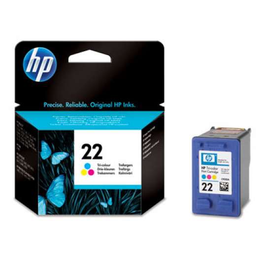 HP 22 Tri-color Ink Cart, 5 ml, C9352AE (165 pages)