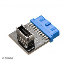 Adaptér AKASA AK-CBUB51-BK USB 3.0 19-pinový MB header na USB 3.1 20-pinový konektor Key A