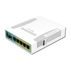 MikroTik RouterBOARD hEX PoE, 800MHz CPU, 128MB RAM, 5xGLAN, USB, PoE 802.3at, USB, SFP, vrátane L4