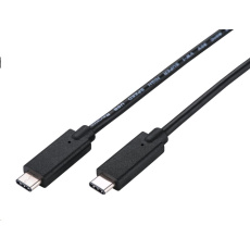 C-TECH kabel USB 3.2, Type-C (CM/CM), PD 100W, 20Gbps, 2m, černý