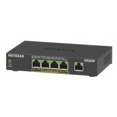 Netgear GS305Pv2 Gigabitový prepínač 5 portov, 4 porty sú PoE, rozpočet PoE 63W