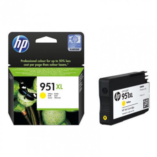 HP 951XL Yellow Ink Cart, 17 ml, CN048AE (1,500 pages)