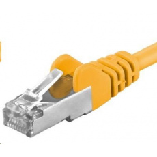 PREMIUMCORD Patch kábel CAT6a S-FTP, RJ45-RJ45, AWG 26/7 5m žltý