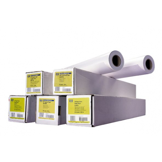 Papier HP Bright White Inkjet Paper, 119 mikrónov (4.7 mil) - 90 g/m2 (24 lbs) - 420 mm x 45.7 m , Q1446A