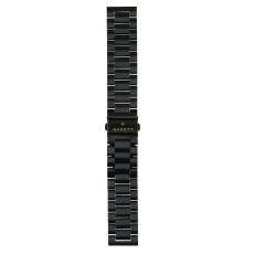 Garett řemínek 22 mm, černý kovový, typ Solid