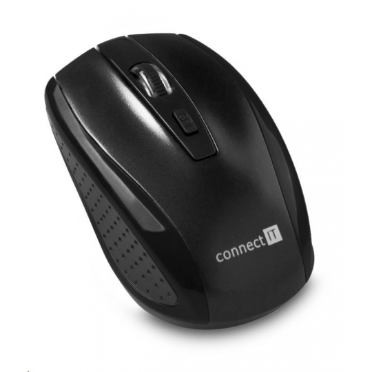 CONNECT IT Bezdrôtová optická myš (+ 2x AAA batérie zdarma), čierna