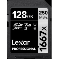 Lexar Pro 1667X SDXC UHS-II U3 (V60) R250/W120 128G Lexar Pro 1667X SDXC UHS-II U3 (V60) R250/W120 128G