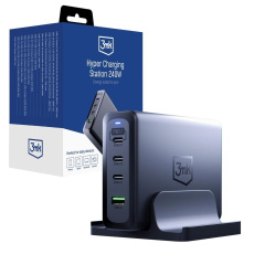 3mk nabíjecí stanice - Hyper Charging Station, 240 W, GaN, 3x USB-C + 1x USB-A 3mk nabíjecí stanice - Hyper Charging Station, 240 W, GaN, 3x USB-C + 1x USB-A