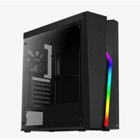 AEROCOOL skříň Bolt, Mid tower, 1x USB 3.0, 2x USB 2.0, 2x audio, bez zdroje