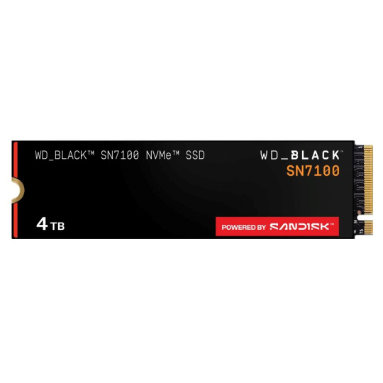 WD BLACK SSD NVMe 4TB PCIe SN7100 Powered by SanDisk, Gen4, (R:7250, W:6900MB/s) WD BLACK SSD NVMe 4TB PCIe SN7100 Powered by SanDisk, Gen4, (R:7250, W:6900MB/s)