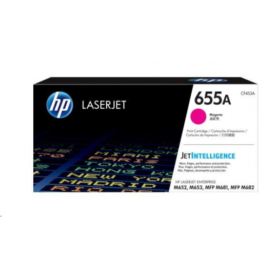 HP 655A Magenta Original LaserJet Toner Cartridge (CF453A) (10,500 pages)