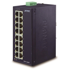 Planet ISW-1600T, switch, 16x 10/100Base-TX, ESD, DIN, IP30, -40~75°C