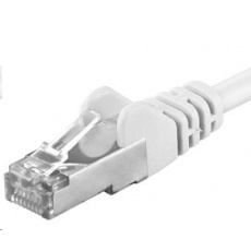 PREMIUMCORD Patch kábel CAT6a S-FTP, RJ45-RJ45, AWG 26/7 1m biely