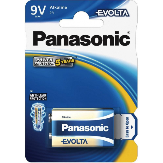 PANASONIC Alkalické baterie EVOLTA Platinum 6LR61EGE/1BP 9V (1ks)