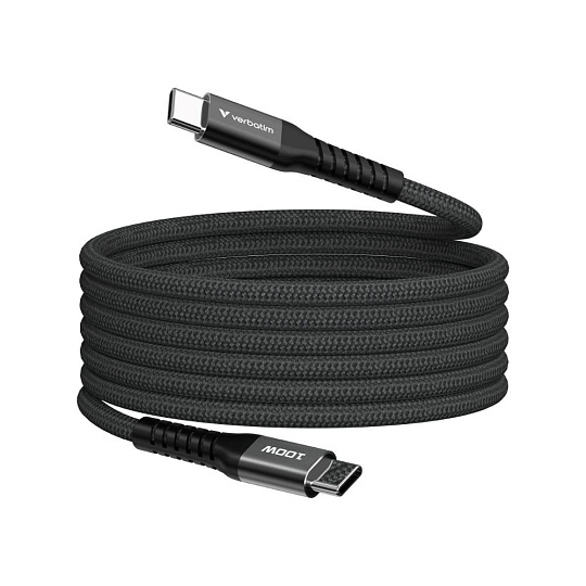 VERBATIM Kabel USB-C Sync & Charge, 100W, Magnetický, 120cm, černá VERBATIM Kabel USB-C Sync & Charge, 100W, Magnetický, 120cm, černá