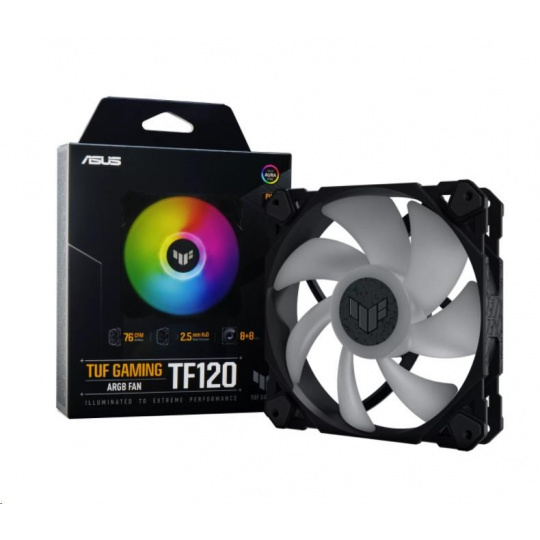 ASUS ventilátor TUF GAMING TF120 ARGB, 120mm PC case fan