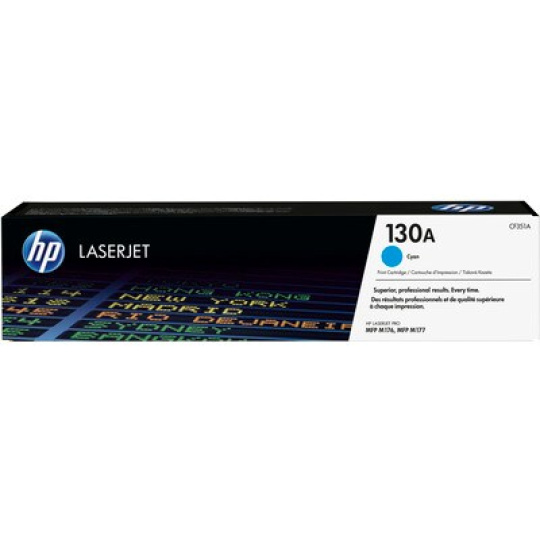 HP 130A Cyan LJ Toner Cart, CF351A (1,000 pages)