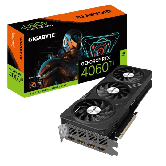 GIGABYTE VGA NVIDIA GeForce RTX 4060 Ti GAMING OC 16G, 16G GDDR6, 2xDP, 2xHDMI