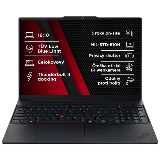 LENOVO NTB ThinkPad E16 G3 - Ultra5 226V,16" WQXGA 120Hz,16GB,512SSD,IRcam,W11P LENOVO NTB ThinkPad E16 G3 - Ultra5 226V,16" WQXGA 120Hz,16GB,512SSD,IRcam,W11P