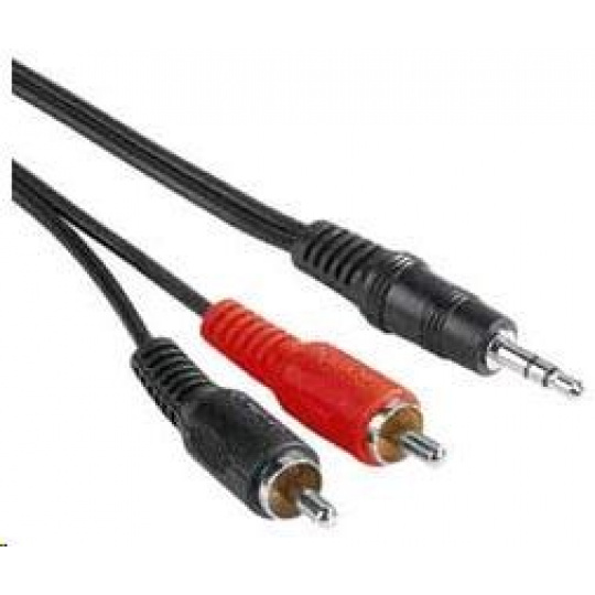 PREMIUMCORD Audio kábel 3,5 mm Jack - 2x Cinch 10 m (M/M, stereo)