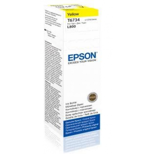 EPSON atramentová tyčinka T6734 Žltá nádobka s atramentom 70 ml pre L800/L1800