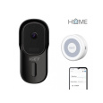 iGET HOME Doorbell DS1 Black + Chime CHS1 White