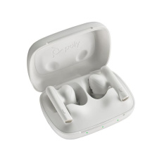 Poly Voyager Free 60 bluetooth headset, BT700 USB-C adaptér, nabíjecí pouzdro, bílá