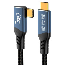 PREMIUMCORD Kabel USB4™ Version2.0 80Gbps 16K@60Hz 240W Thunderbolt 3 a 4 kabel zahnutý 1,5m PREMIUMCORD Kabel USB4™ Version2.0 80Gbps 16K@60Hz 240W Thunderbolt 3 a 4 kabel zahnutý 1,5m
