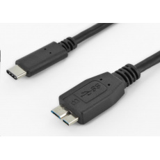 Kábel USB PREMIUMCORD 3.1 konektor C/male - USB 3.0 Konektor Micro-B/male, 1 m Kábel USB PREMIUMCORD 3.1 konektor C/male - USB 3.0 Konektor Micro-B/male, 1 m