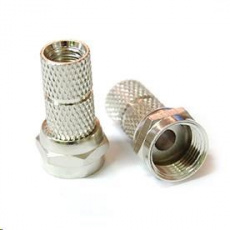 Konektor F pro koaxiální kabel o průměru 6,5mm, balení 100ks Konektor F pro koaxiální kabel o průměru 6,5mm, balení 100ks