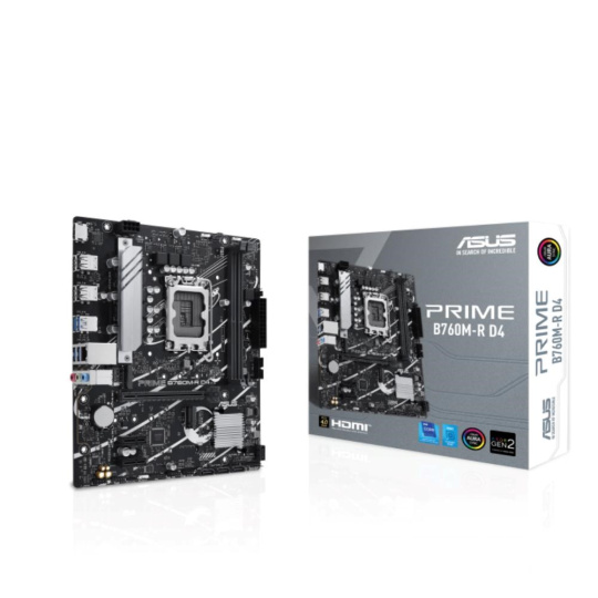 ASUS MB Sc LGA1700 PRIME B760M-R D4, Intel B760, 2xDDR4, 1xHDMI, mATX ASUS MB Sc LGA1700 PRIME B760M-R D4, Intel B760, 2xDDR4, 1xHDMI, mATX