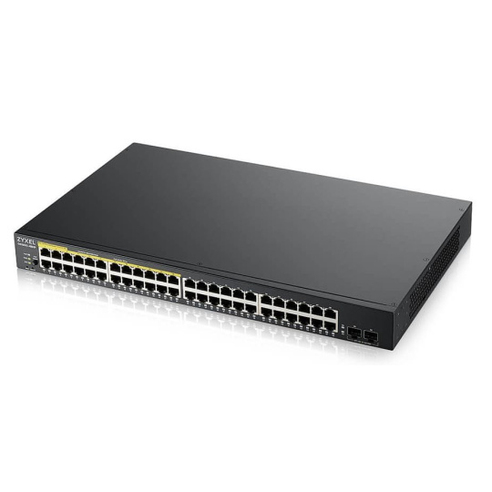 Zyxel GS1900-48HP v2 50portový gigabitový webový inteligentný PoE prepínač, 48x gigabitový RJ45 (24x PoE), 2x SFP, rozpočet PoE 170W Zyxel GS1900-48HP v2 50portový gigabitový webový inteligentný PoE prepínač, 48x gigabitový RJ45 (24x PoE), 2x SFP, rozpočet PoE 170W
