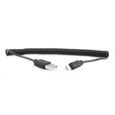 GEMBIRD Kábel CABLEXPERT USB A samec/Micro B samec 2.0, 1,8 m, čierna, krútená GEMBIRD Kábel CABLEXPERT USB A samec/Micro B samec 2.0, 1,8 m, čierna, krútená
