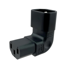 Adaptér vertikálně úhlový IEC C13 na IEC C14 napětí 230V, 10A Adaptér vertikálně úhlový IEC C13 na IEC C14 napětí 230V, 10A